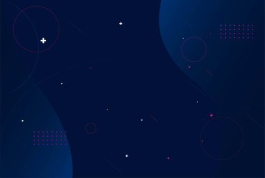 İş için Beyaz Nokta Sunumları Flyers Posterleri ve Ekran Ağı Duvar Kağıdı ile Soyut Görünüm Mavi Arkaplan