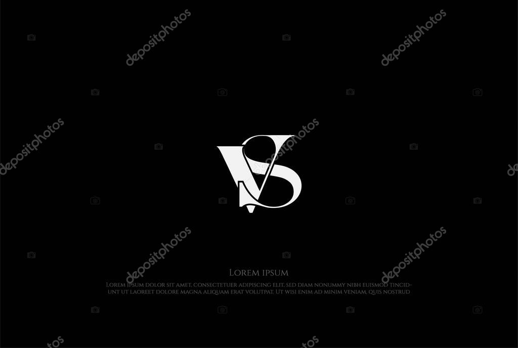 Simple Minimalist SV VS Logo Design Vector