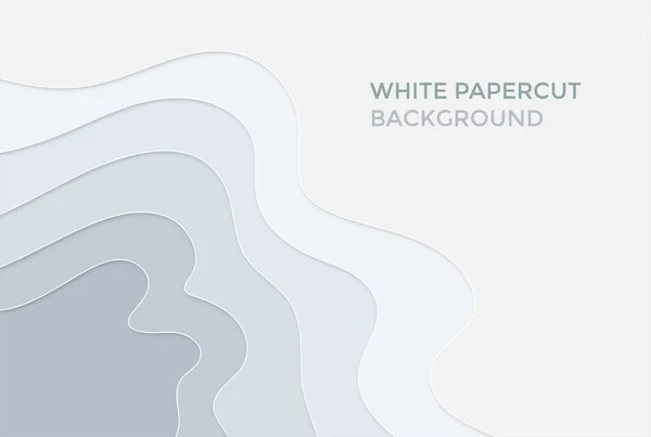 White Papercut Abstract Background Presentation Design Ilustração Vetorial — Vetor de Stock