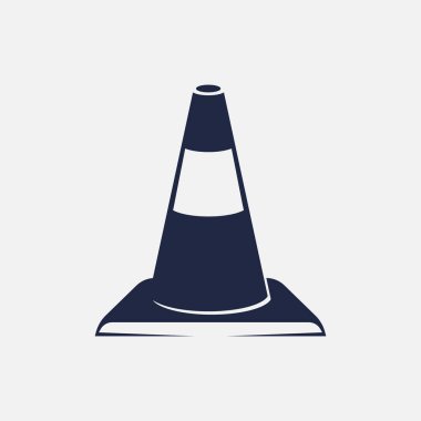 Vintage Isolated Safety Traffic Cone Road Street Highway Illustration Design Vector
