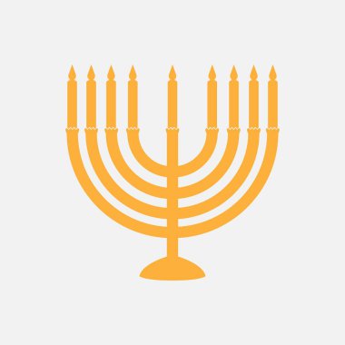 Isolated Menorah Candle for Jewish Religion Celebrate Illustration Design Vector