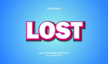 kayıp biçim düzenlenebilir metin efekti