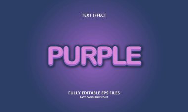 düzenlenebilir mor metin efekti şablonu logolar ve marka başlıkları veya başlıkları için kullanılır