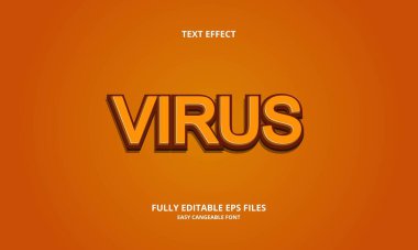 Düzenlenebilir metin efekti virüs başlık biçimi