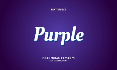 Düzenlenebilir metin efekti mor başlık biçimi