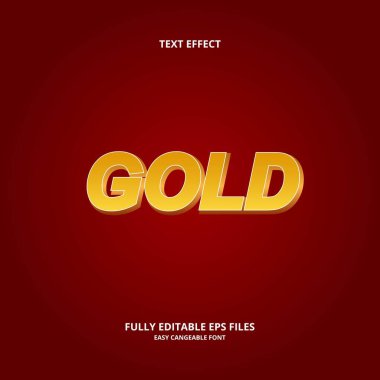Düzenlenebilir metin efekti altın başlık biçimi