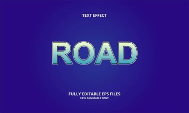 yol biçimi düzenlenebilir metin efekti