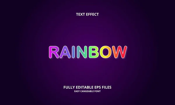 Rainbow Style Editable Text Effect — Stock Vector