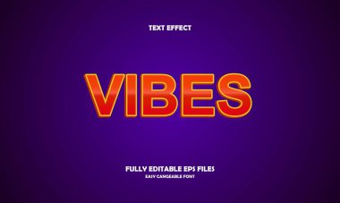 titreşim biçimi düzenlenebilir metin efekti