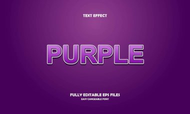 Düzenlenebilir metin efekti mor başlık biçimi