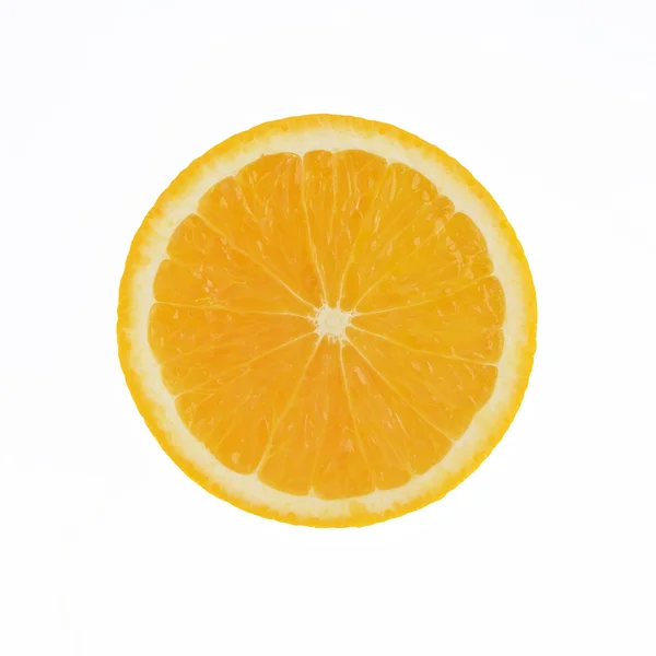 Skiva av färsk orange isolerad på vit bakgrund — Stockfoto