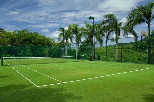 Tenis Kortu güzel arka plan ile iyi çim