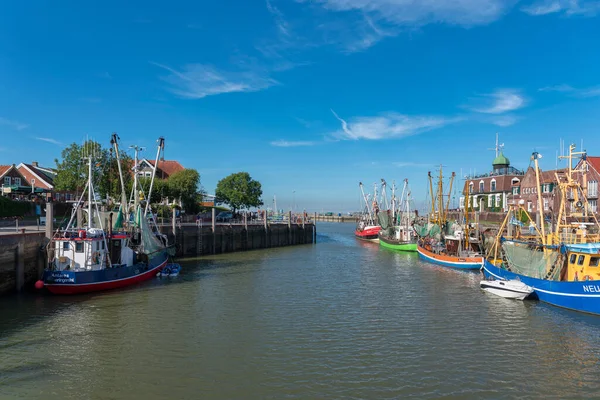 Tagliatrice Granchi Nel Porto Peschereccio Neuharlingersiel Neuharlingersiel Trova Nella Frisia — Foto Stock