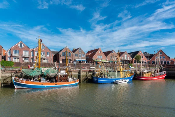 Crab Cutter Fishing Port Neuharlingersiel Neuharlingersiel Located East Frisia German — Stock Photo, Image