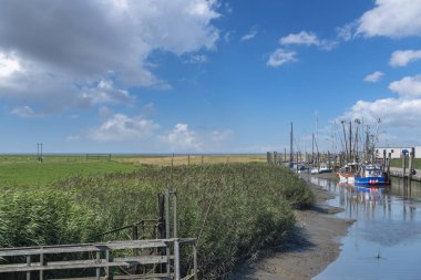 Fishing port of Spieka. Spieka is located in East Frisia on the German North Sea coast.