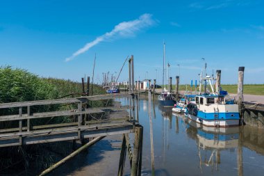 Fishing port of Spieka. Spieka is located in East Frisia on the German North Sea coast.