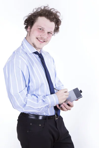 Business man on white background — Stock Photo, Image