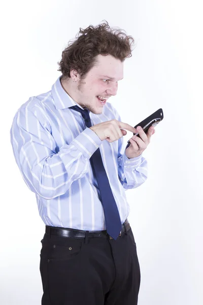 Business man on white background — Stock Photo, Image