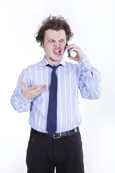 Business man on white background — Stock Photo, Image