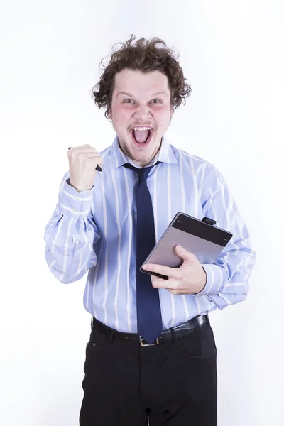 Business man on white background Royalty Free Stock Photos