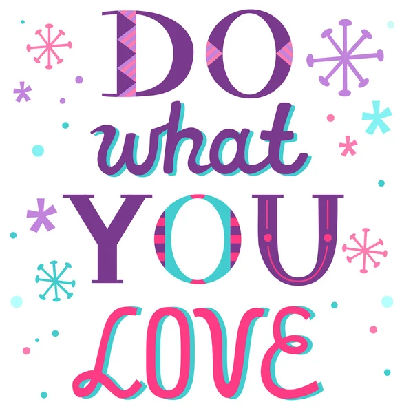 Do what you love Card — Stock Vector
