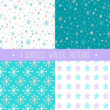 Kış kar taneleri desenlerle ayarla