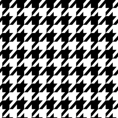 Houndstooth seamless black pattern clipart