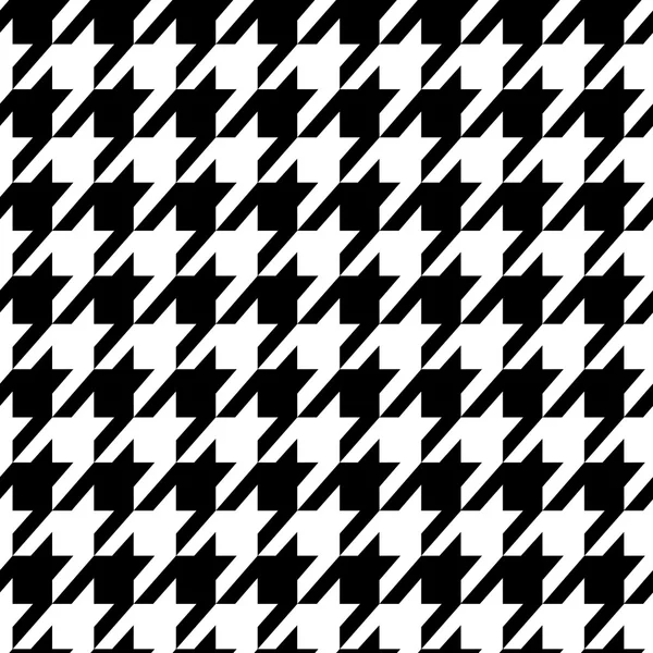 Houndstooth padrão preto sem costura — Vetor de Stock