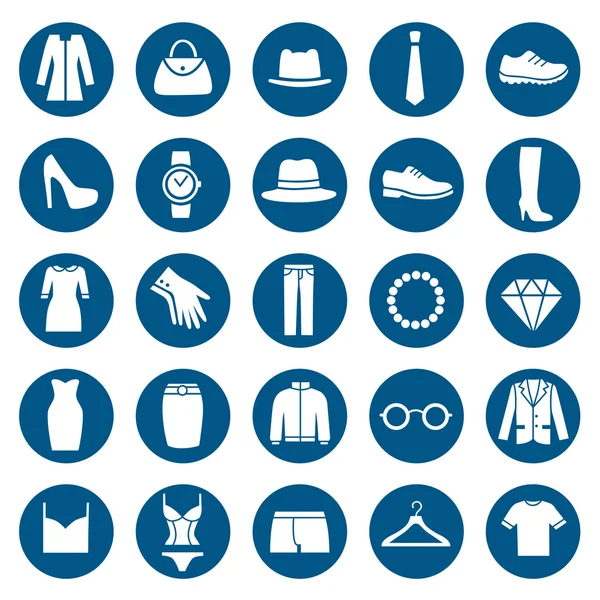 Set of Clothes Icons — Stock Vector