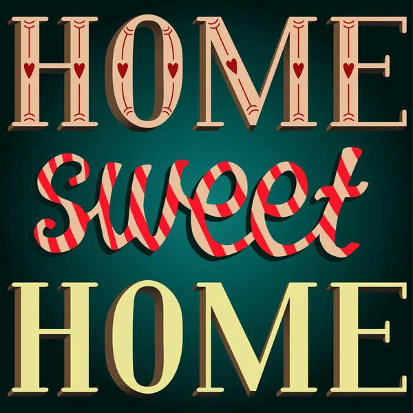 Lettering Home sweet home — Stock Vector