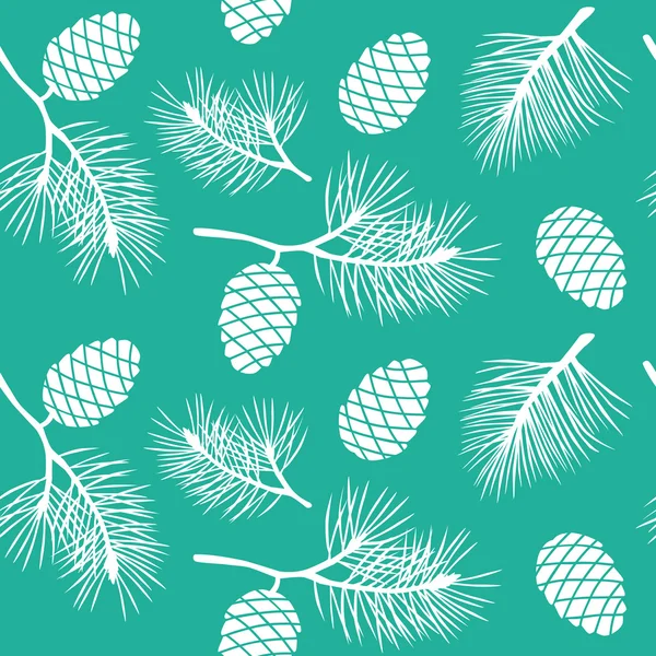 Cones and branches pattern. Stock Illustration