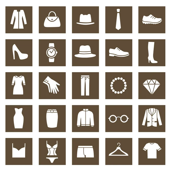 Set of Clothes Icons — Stock Vector