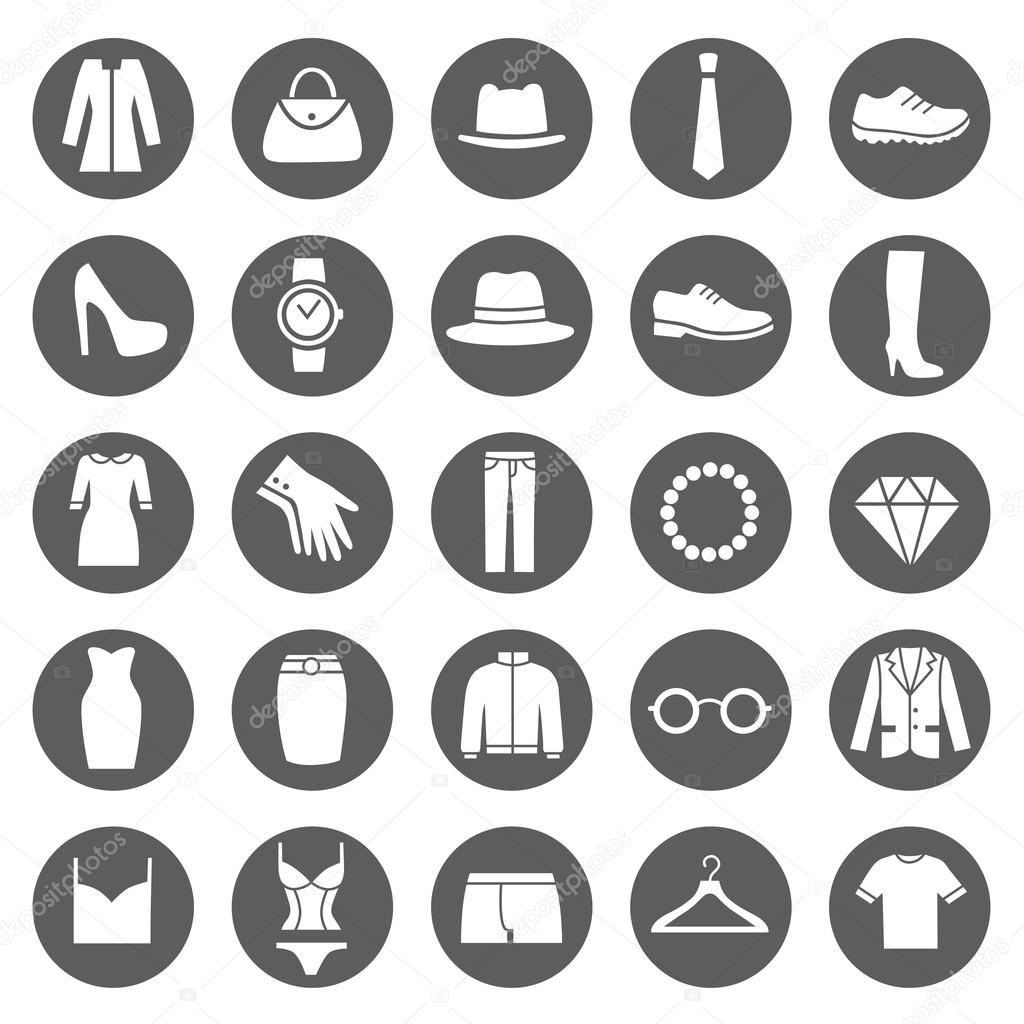 Set of Clothes Icons.