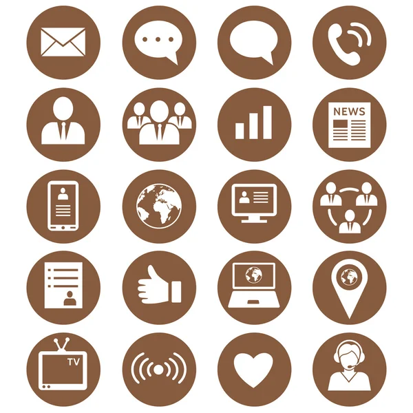 Iconos de medios y comunicación — Vector de stock