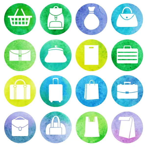 Conjunto de ícones de sacos — Vetor de Stock