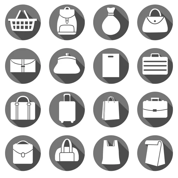 Conjunto de bolsos iconos — Vector de stock