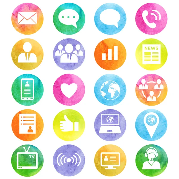 Media and communication icons — Stock Vector