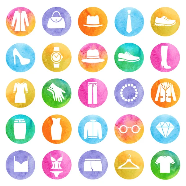 Clothing store icons — Stock Vector