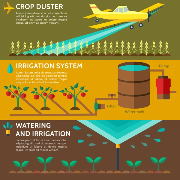 Otomatik sprinkler sulama. — Stok Vektör