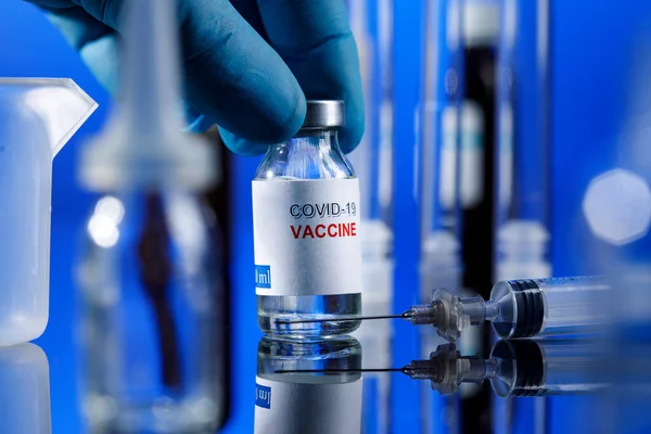 Concept Médical Vaccin Seringue Médecine Santé — Photo