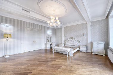 iç tasarım güzel yatak odasında lüks ev