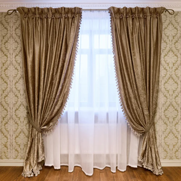 Cortinas de decoración de ventana — Foto de Stock