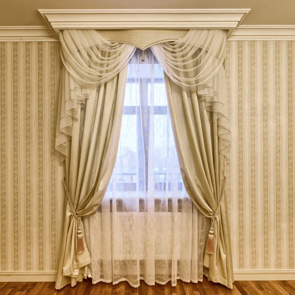 Cortinas de decoración de ventana — Foto de Stock