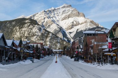 Banff, Alberta, Kanada, 29 Aralık 2020: Banff, Banff Ulusal Parkı