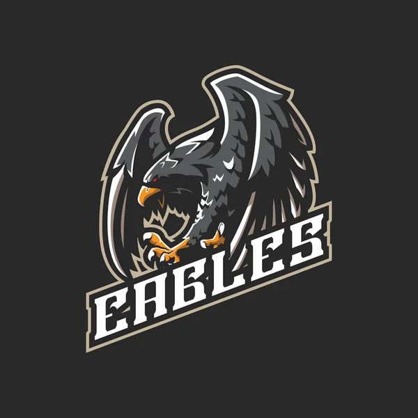 Eagle Mascot Logo Design Vector Modern Illustration Concept Style Badge — Stock Vector