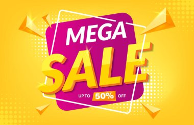 Mega satış afişi arkaplanı