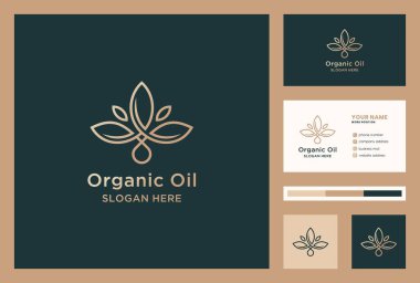 Kartvizit prim vektörlü doğal petrol logosu tasarımı.