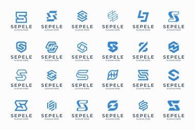 S harfi logo dizaynı. S koleksiyonlarını imzala.