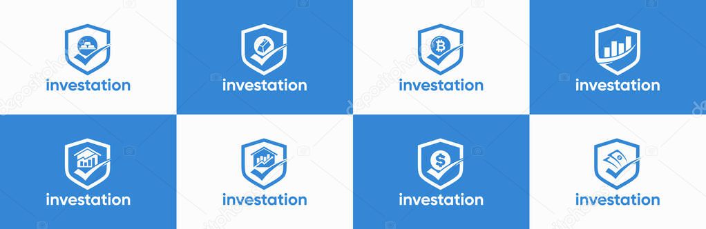 Investment logo collection premium vector
