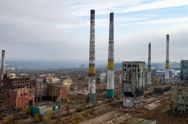 Donetsk Ucraina 2020 Fabbrica Distrutta — Foto Stock